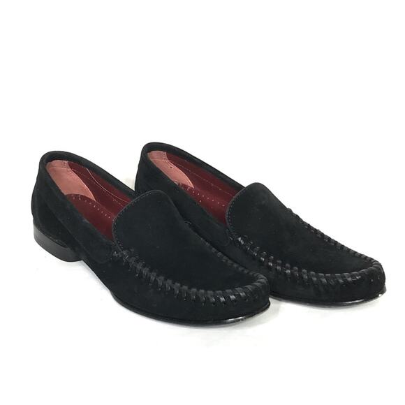 Salvatore Ferragamo Black Suede Loafers 6AAA EUC - Picture 1 of 7